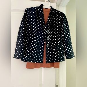 Polka Dot Blazer (shirt underneath not included)